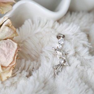 🎉 SILVER dolphin with crystal pendant